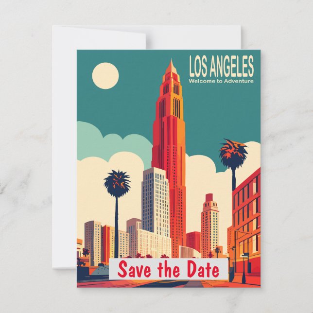 Los Angeles, Kalifornien Save The Date (Vorderseite)