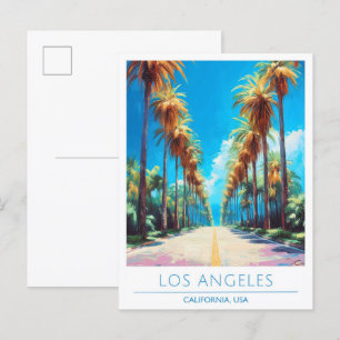 Los Angeles Kalifornien USA Vintage Reise Postkarte