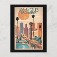 Los Angeles, Kalifornien, Vintage Illustration