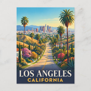 Los Angeles Kalifornien Vintage Reise Postkarte
