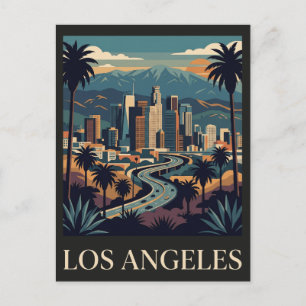 Los Angeles Kalifornien Vintage Retro Reise Postkarte