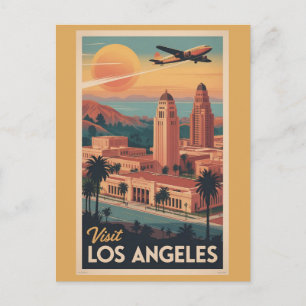 Los Angeles Kalifornien Vintage Stadt-Silhouette Postkarte