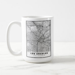 Los Angeles Karte Kaffeetasse