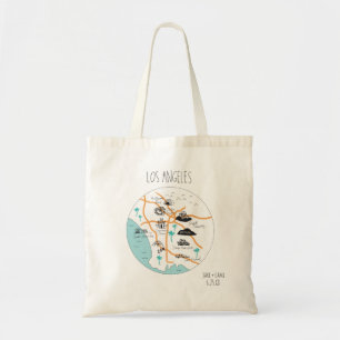 Los Angeles Karte Tasche