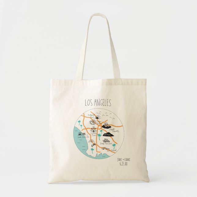 Los Angeles Karte Tasche (Vorne)