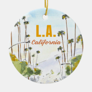 Los Angeles Keramik Ornament