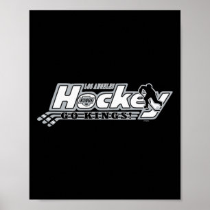 Los Angeles Kings Hockey Schwarz Offiziell Lizenzi Poster
