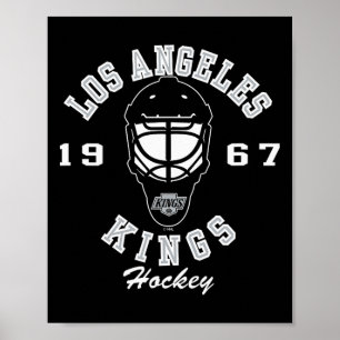 Los Angeles Kings Hockeymaske Schwarz Offiziell li Poster