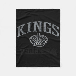 Los Angeles Kings Vintage-Hockey Weiß Offiziell  Fleecedecke
