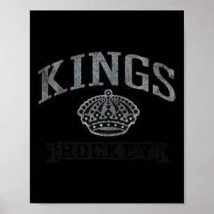 Los Angeles Kings Vintage-Hockey Weiß Offiziell li Poster