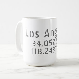 Los Angeles Koordinaten Kaffeetasse