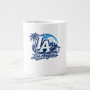 Los Angeles LA Blau-Weißes Stadtlogo Jumbo-Tasse