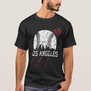 Los Angeles LA City Skyline Baseball Vintag Gamed T-Shirt