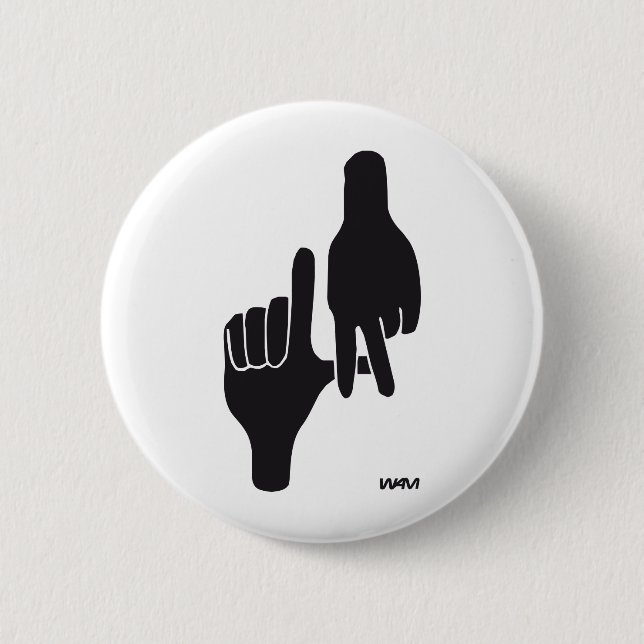 LOS ANGELES-LA-HANDzeichen Button (Vorderseite)