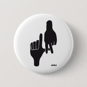 LOS ANGELES-LA-HANDzeichen Button