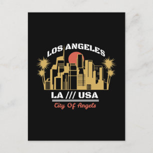 Los Angeles LA USA City of Angels Skyline Design Postkarte