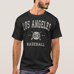 Los Angeles La Vintag Baseball Throwback Retro De T-Shirt