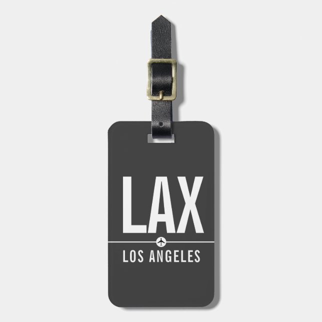 Los Angeles LAX Airport Code - Aviation Gepäckanhänger (Vorderseite vertikal)