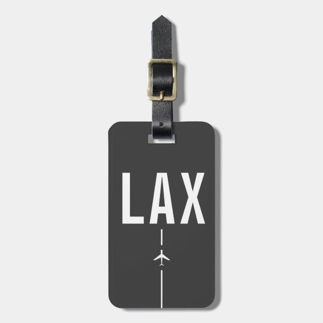 Los Angeles LAX Airport Code - Aviation Gepäckanhänger (Vorderseite vertikal)