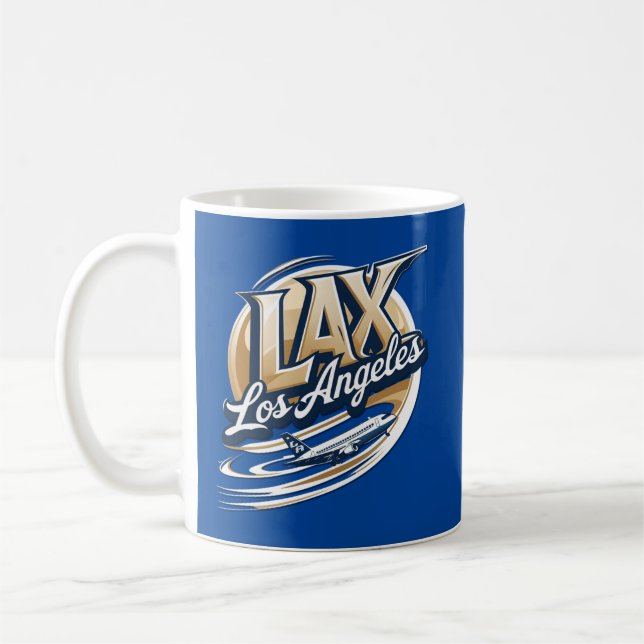 Los Angeles LAX Airport Code Mug Kaffeetasse (Links)