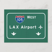 Los Angeles LAX Airport I-105 W Interstate Ca -