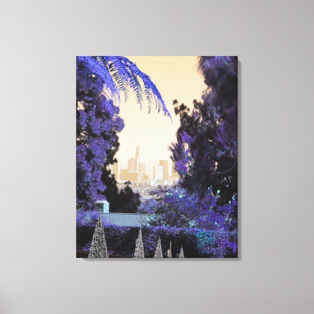 Los Angeles Lila Beige Boho Chic Trendy Foto Leinwanddruck (Vorderseite)
