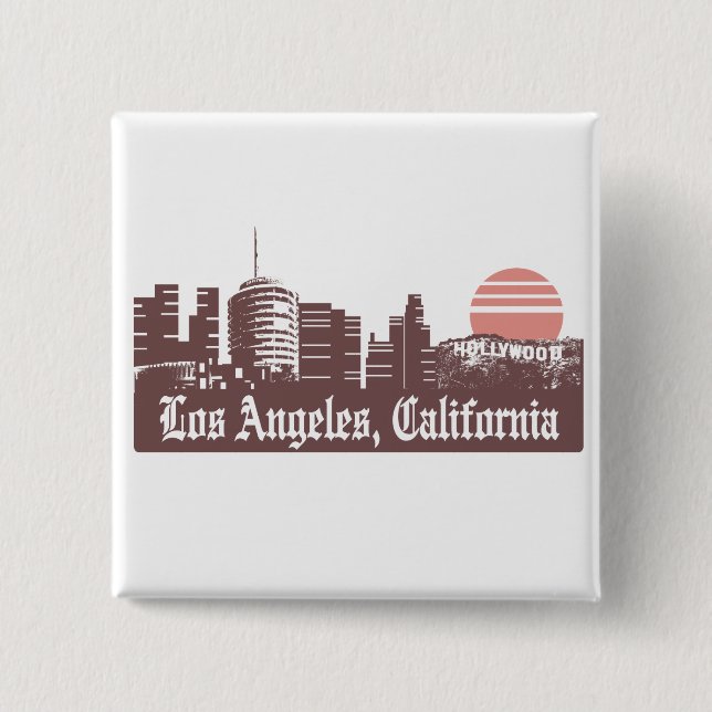 Los Angeles Linesky Button (Vorderseite)
