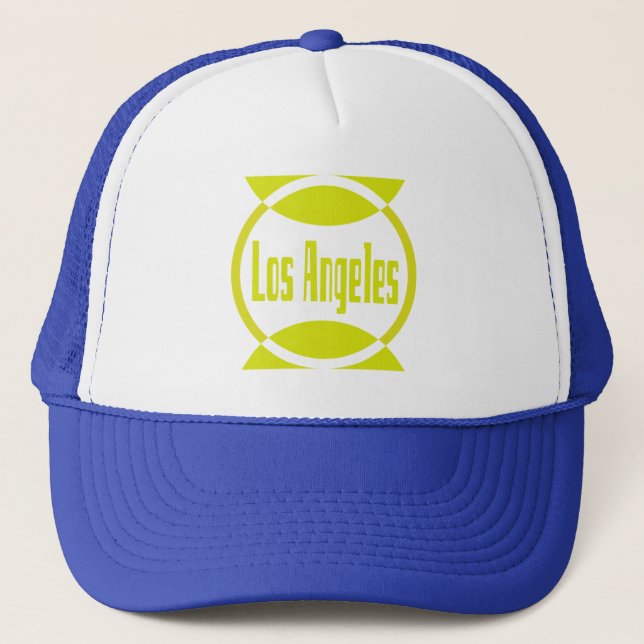 Los Angeles Logo Design #1 - Lemon Yellow Hat Truckerkappe (Vorderseite)
