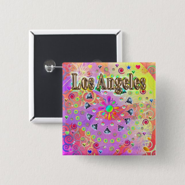 Los Angeles Lucky Golden Button (Vorne & Hinten)