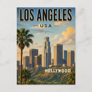Los Angeles Luxus-Lebensstil Reise-Geschenk Postkarte