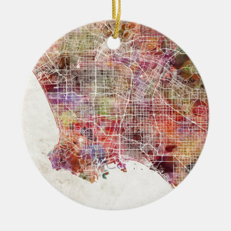 Los Angeles Map Keramikornament