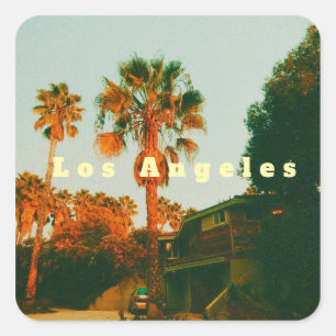 Los Angeles, Miracle Mile, West Hollywood Quadratischer Aufkleber