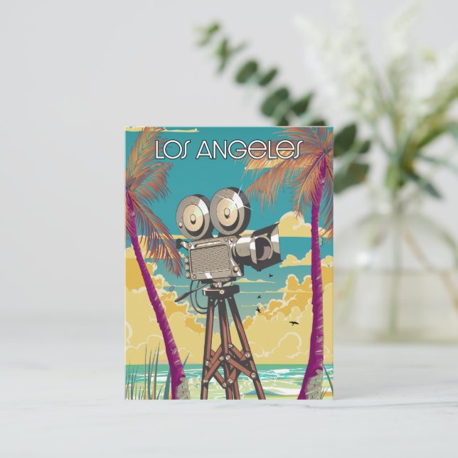 Los Angeles Movie Kamera Poster Postkarte (Stehend Vorderseite)
