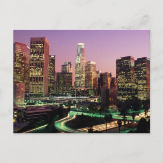 Los Angeles-Nachtlichter Postkarte