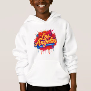 Los Angeles Neon Street Art Splash Hoodie
