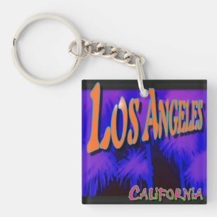 "Los Angeles Night Palms" Kaychain Schlüsselanhänger