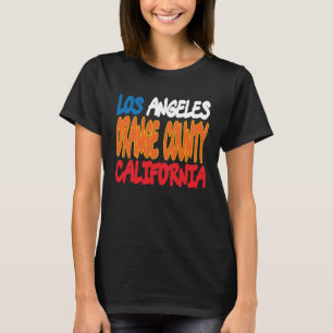 Los Angeles Orange Landkreis California Retro Vint T-Shirt
