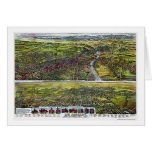 Los Angeles, panoramische Karte CAs - 1894