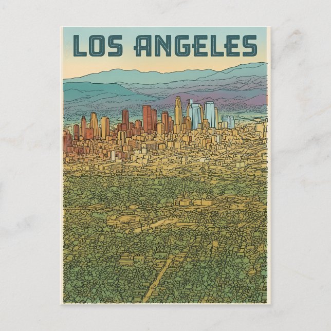 Los Angeles  Postkarte (Vorderseite)