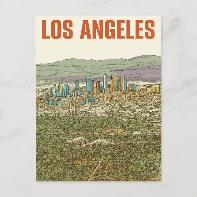 Los Angeles  Postkarte (Vorderseite)