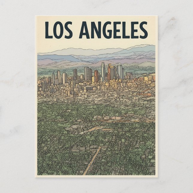 Los Angeles  Postkarte (Vorderseite)