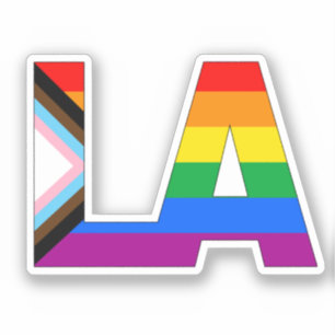 Los Angeles Pride LGBTQ Progress Pride Aufkleber
