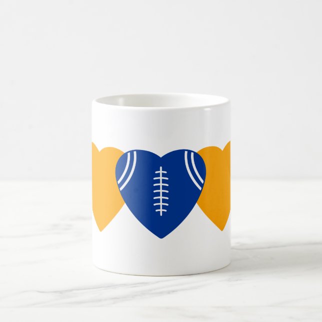 Los Angeles Rams Football Herzdesign Kaffeetasse (Mittel)