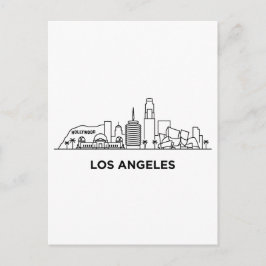 Los Angeles Reise Skyline Minimalistische Linienku Postkarte