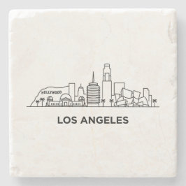 Los Angeles Reise Skyline Minimalistische Linienku Steinuntersetzer