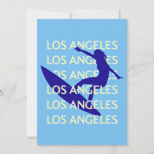 Los Angeles Reisen Kunst, Kalifornien, Reisen, Bla Feiertagskarte