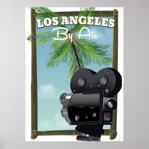 Los Angeles Reiseplakat Film Kamera Poster