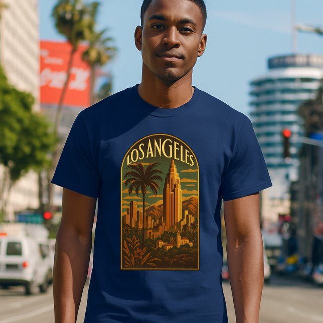 Los Angeles Retro Art Deco T-Shirt (Von Creator hochgeladen)