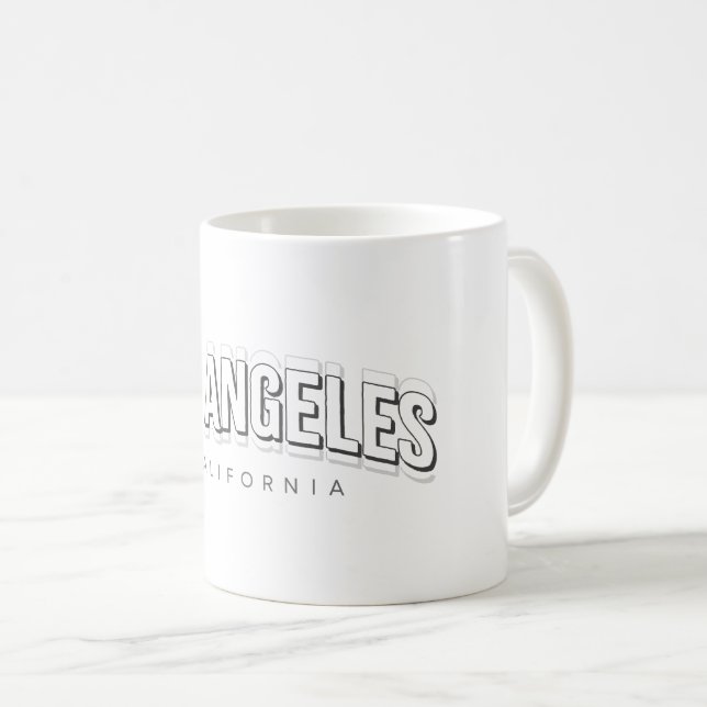 Los Angeles Retro Kaffeetasse (VorderseiteRechts)