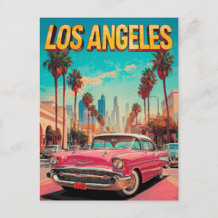 Los Angeles Retro-Klassiker-Reise Kunst Postkarte